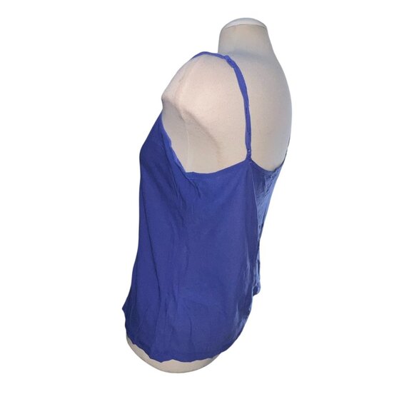 Adjustable Strap Cami Tank Top Sz Medium Blue Spaghetti Straps Lightweight & Str - Picture 4 of 7